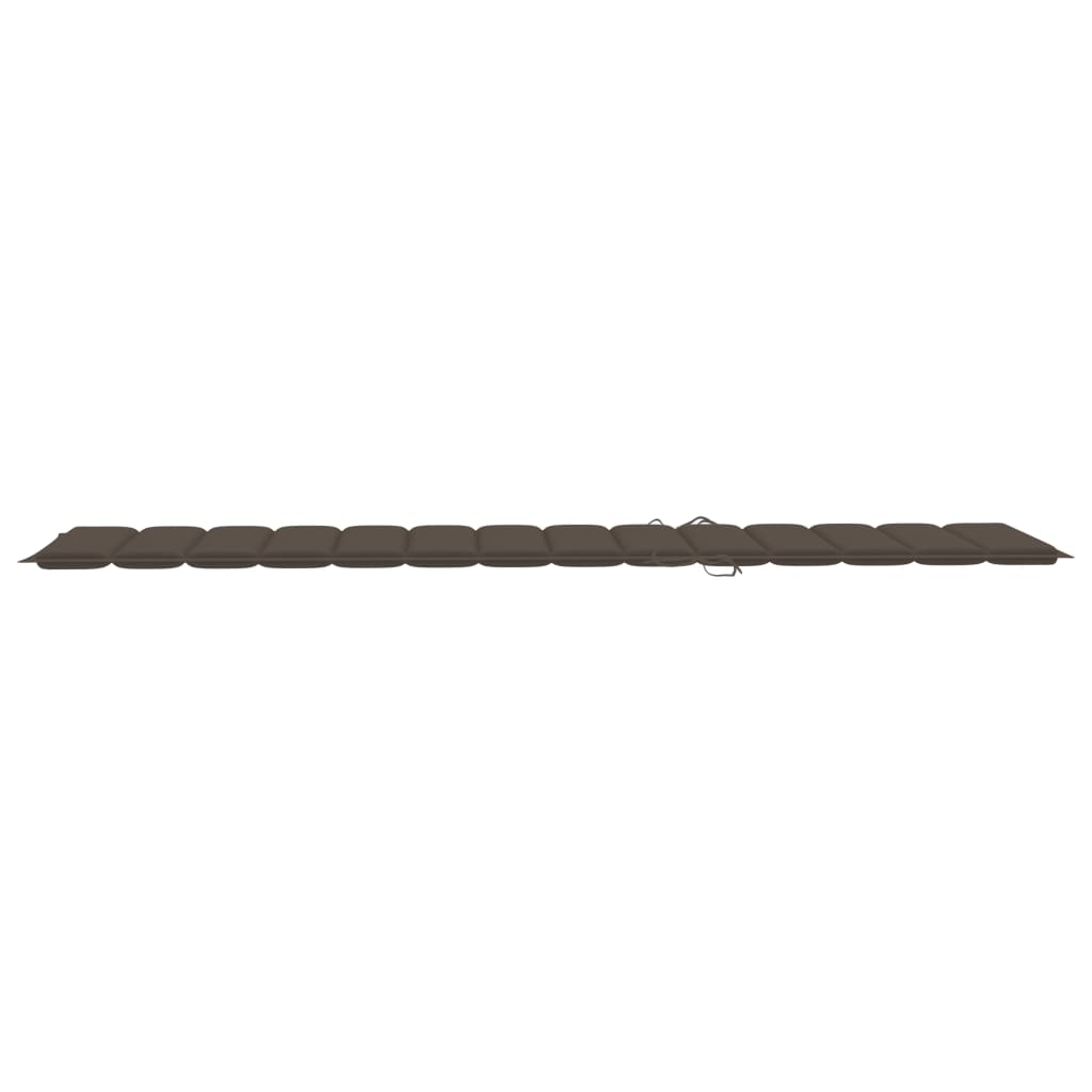 vidaXL Tumbona con cojín gris taupé madera maciza de teca