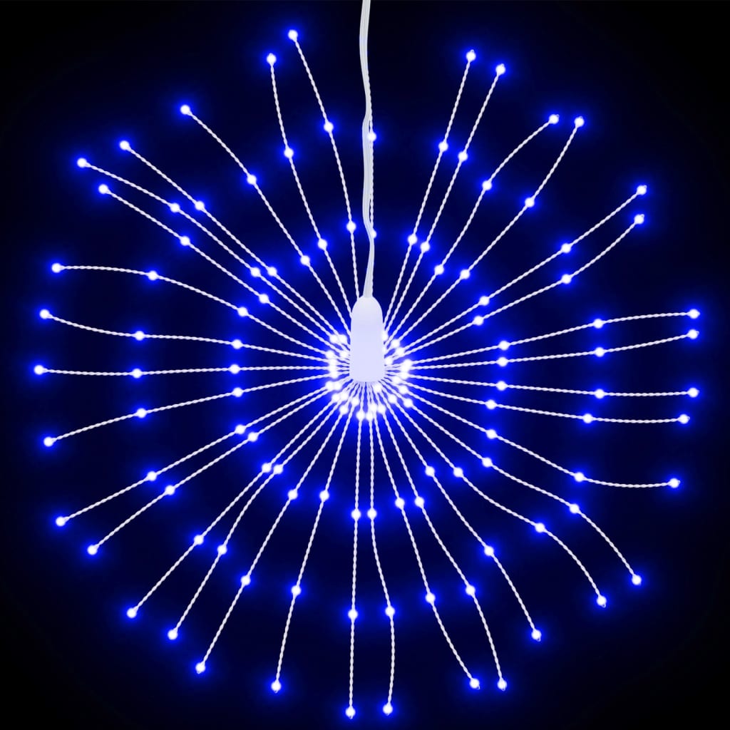 vidaXL Luces de Navidad de estrellas 8 uds 140 LED azul 17 cm