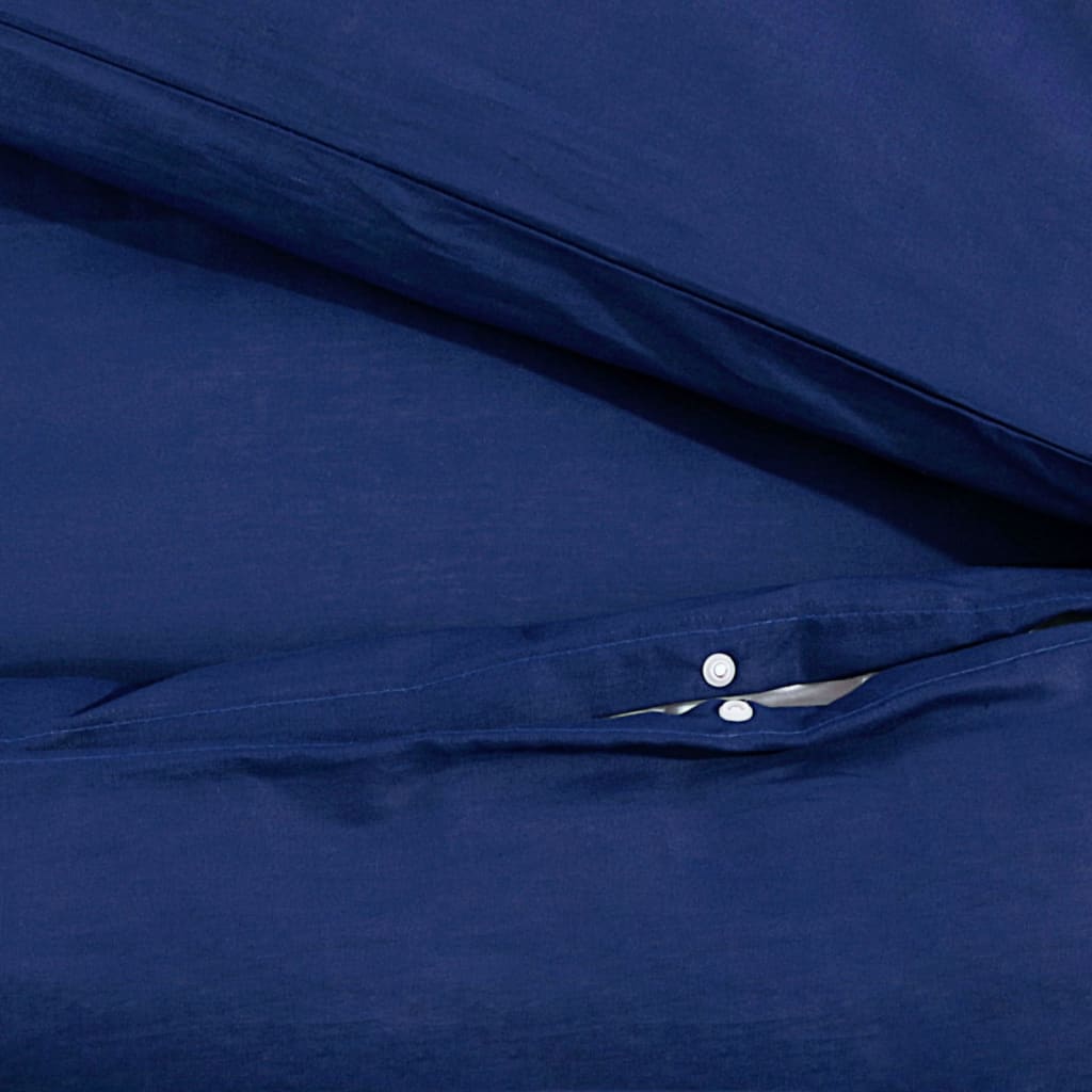 vidaXL Juego de funda nórdica microfibra ligera azul marino 135x200 cm