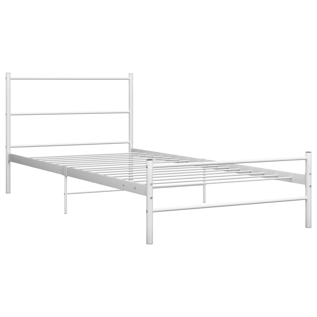 vidaXL Estructura de cama de metal blanca 90x200 cm