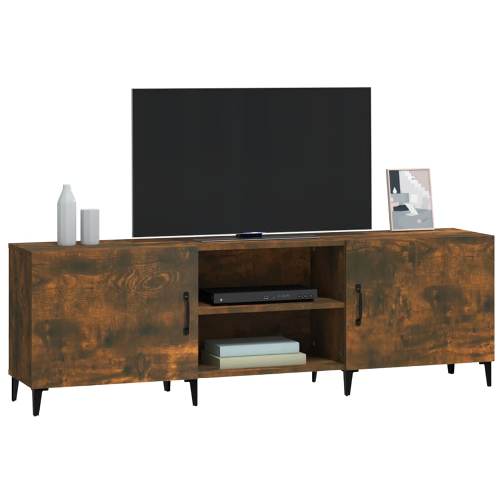vidaXL Mueble de TV madera de ingeniería roble ahumado 150x30x50 cm