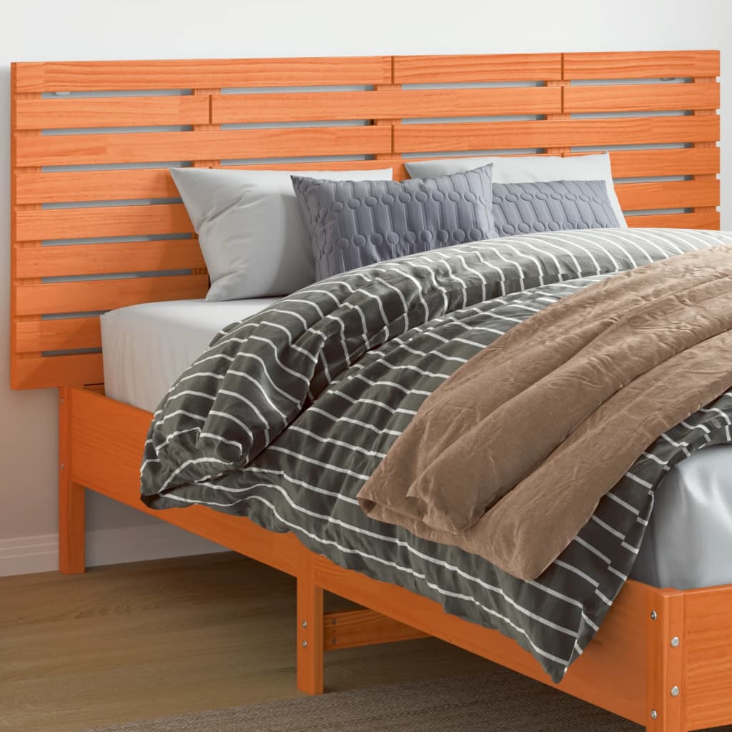 vidaXL Cabecero de cama de pared madera maciza de pino 166x3x63 cm