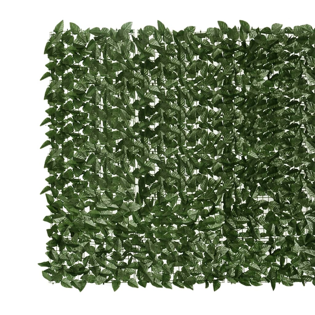 vidaXL Toldo para balcón con hojas verde oscuro 500x150 cm