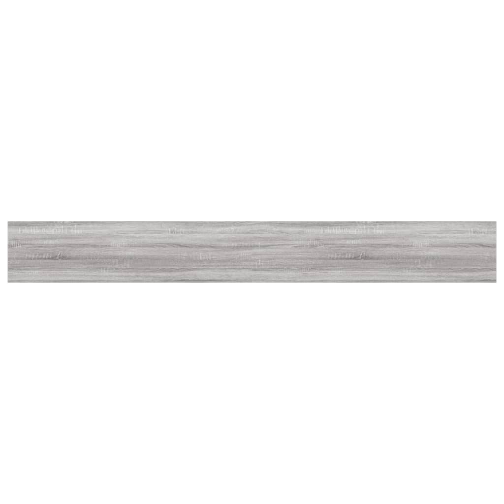 vidaXL Estantes pared 4 uds madera ingeniería gris Sonoma 80x10x1,5 cm