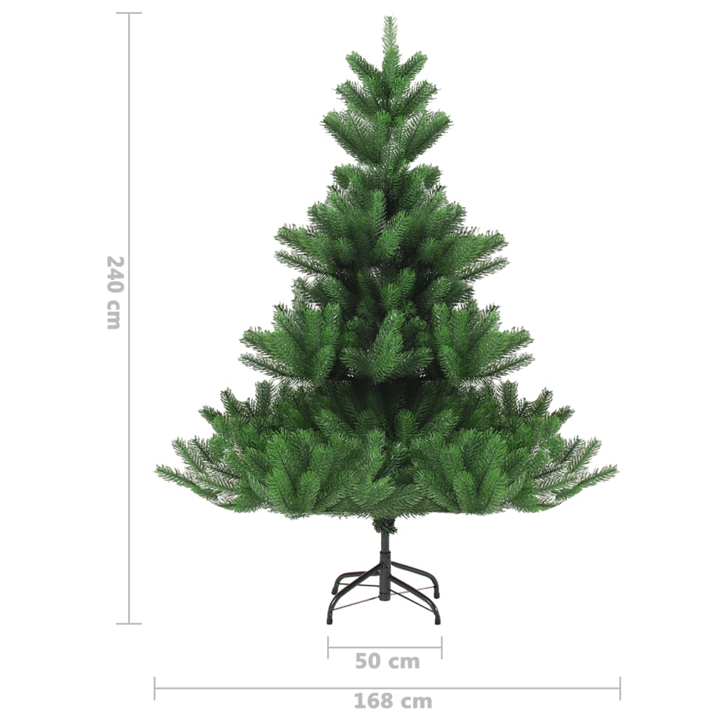 vidaXL Árbol Navidad artificial abeto Nordmann con luces verde 240 cm