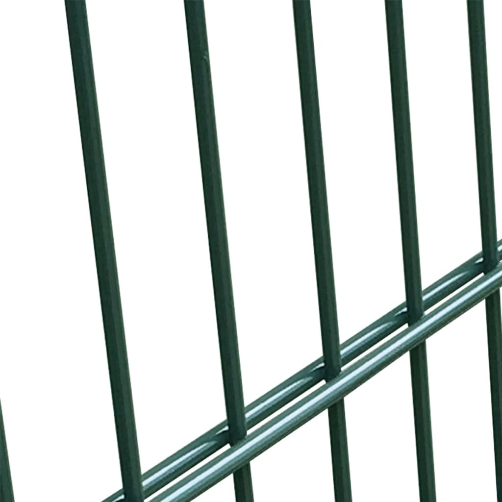vidaXL Puerta de vallado de acero verde 105x150 cm