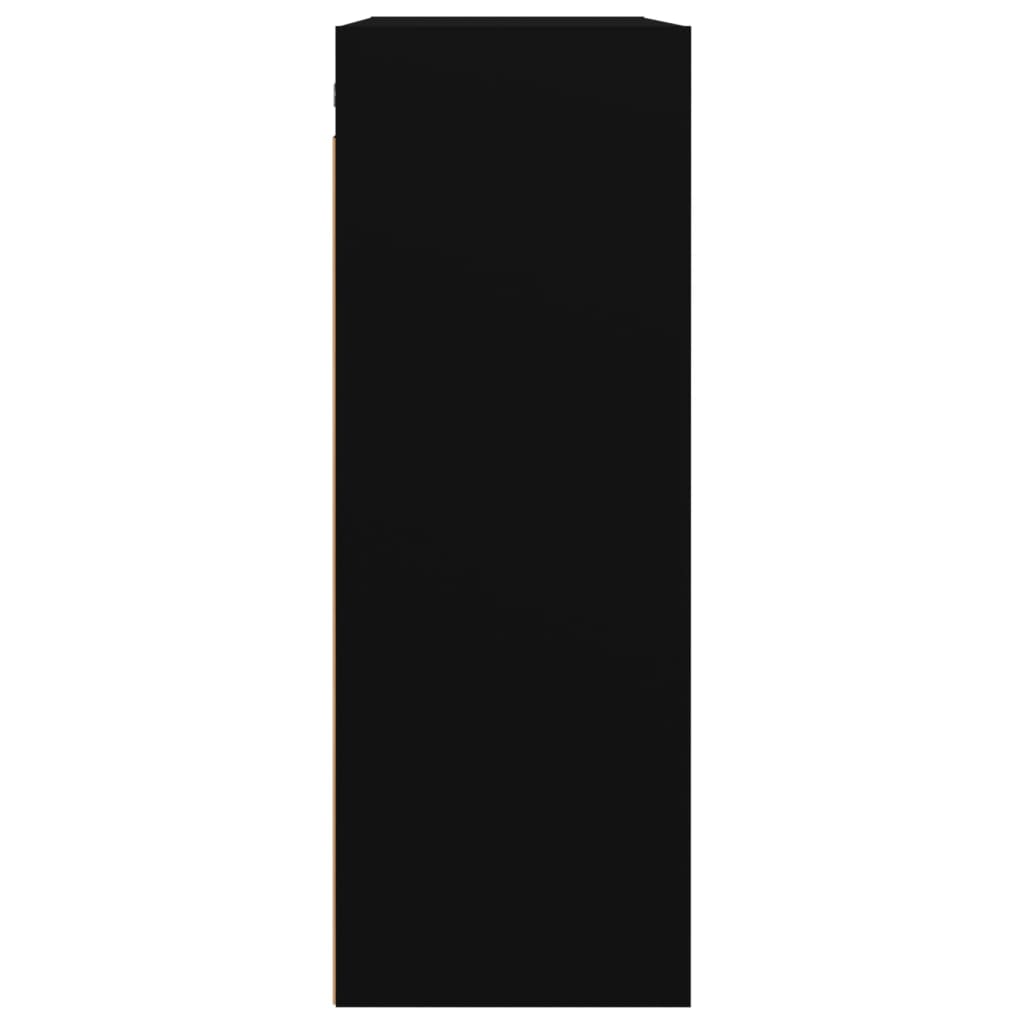 vidaXL Armario colgante de pared negro 69,5x32,5x90 cm
