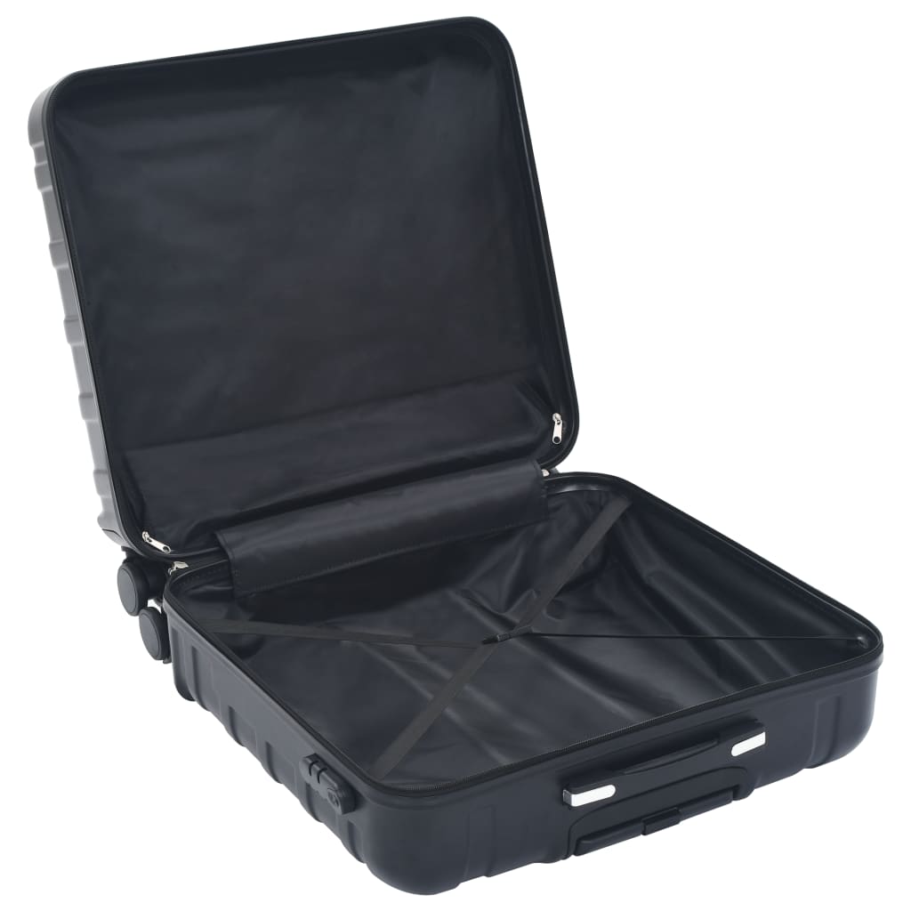 vidaXL Juego de maletas rígidas con ruedas trolley 2 piezas negro ABS