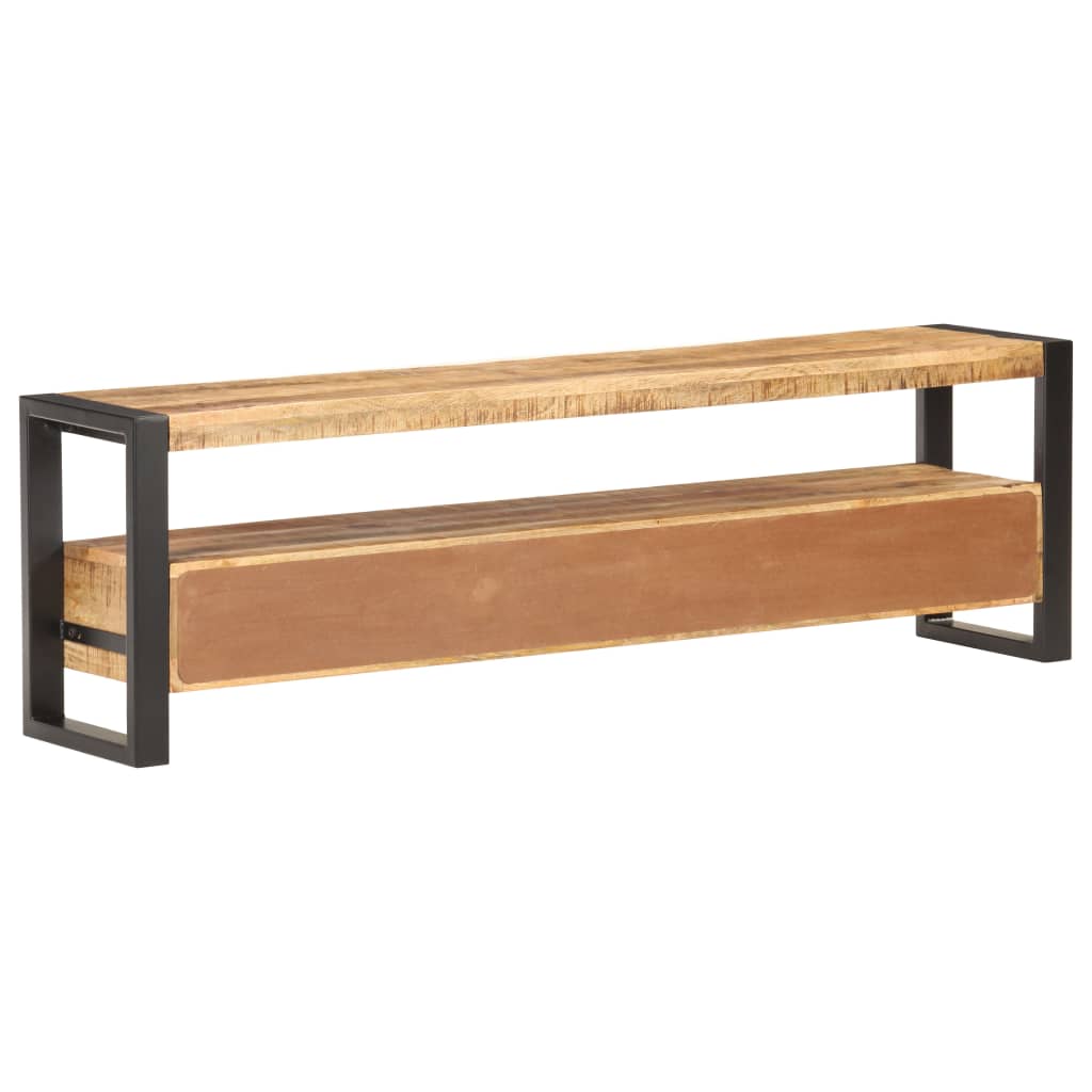 vidaXL Mueble para TV de madera maciza de mango rugosa 150x30x45 cm