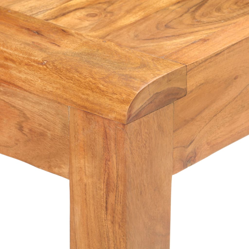 vidaXL Mesa consola madera maciza de acacia acabado miel 110x40x76 cm