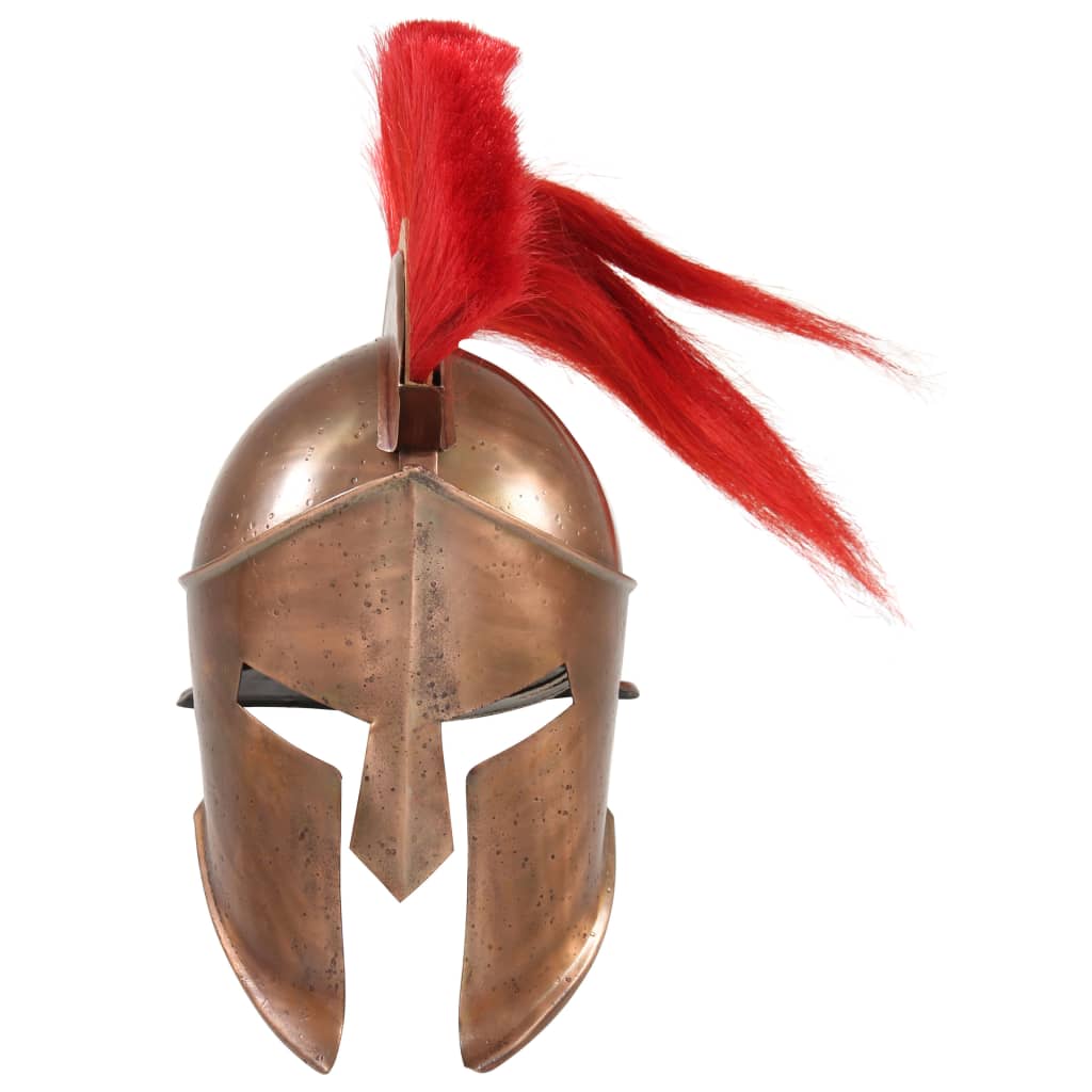 vidaXL Réplica de casco de guerrero griego rol en vivo acero cobre