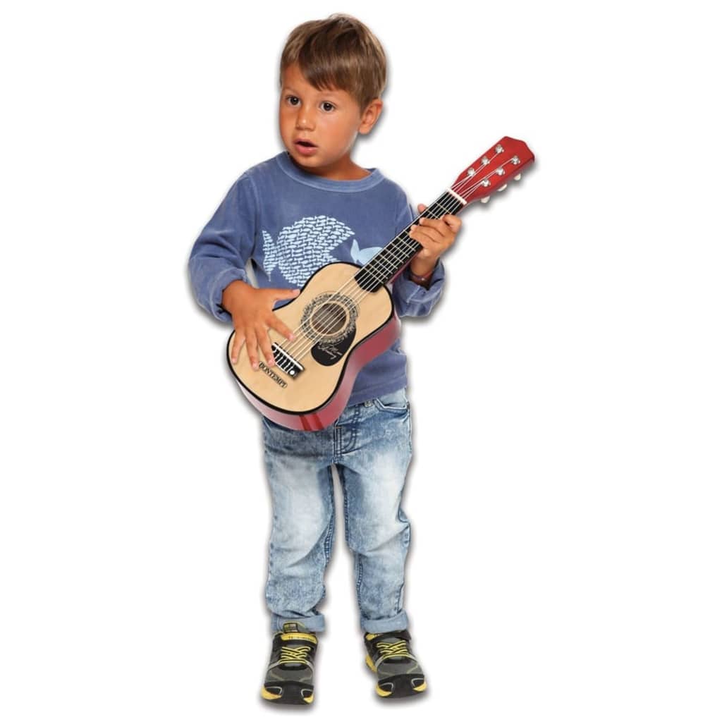 Bontempi Guitarra infantil de madera con 6 cuerdas negro 55 cm