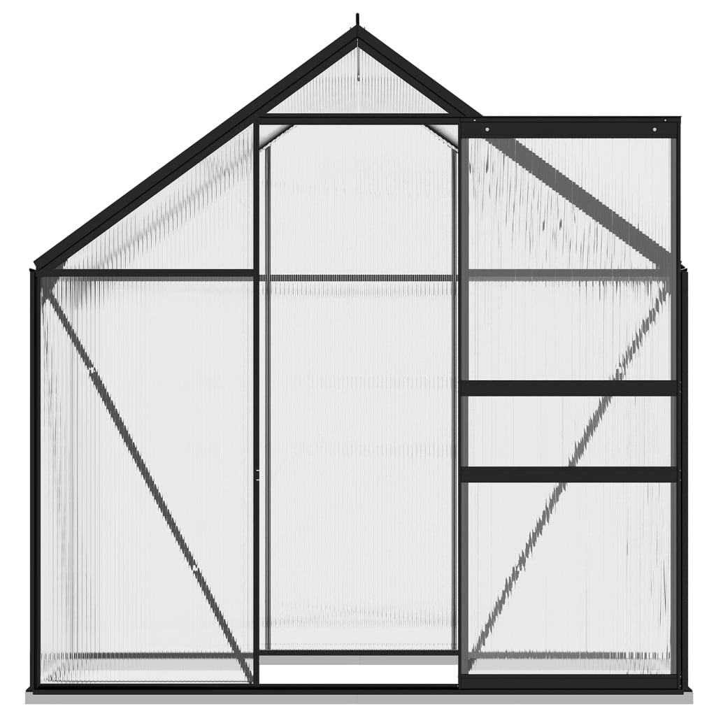 vidaXL Invernadero de aluminio gris antracita 1,33 m²