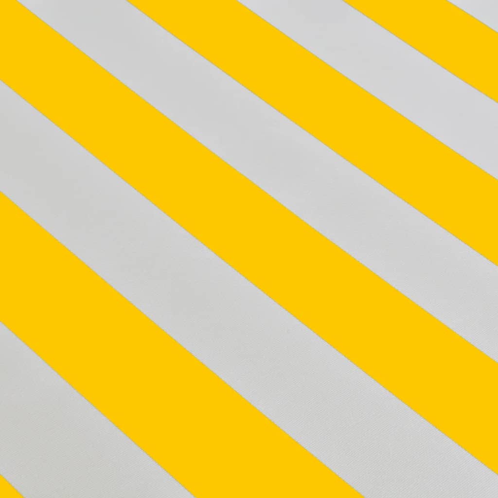 vidaXL Toldo plegable de operación manual 400 cm amarillo y blanco