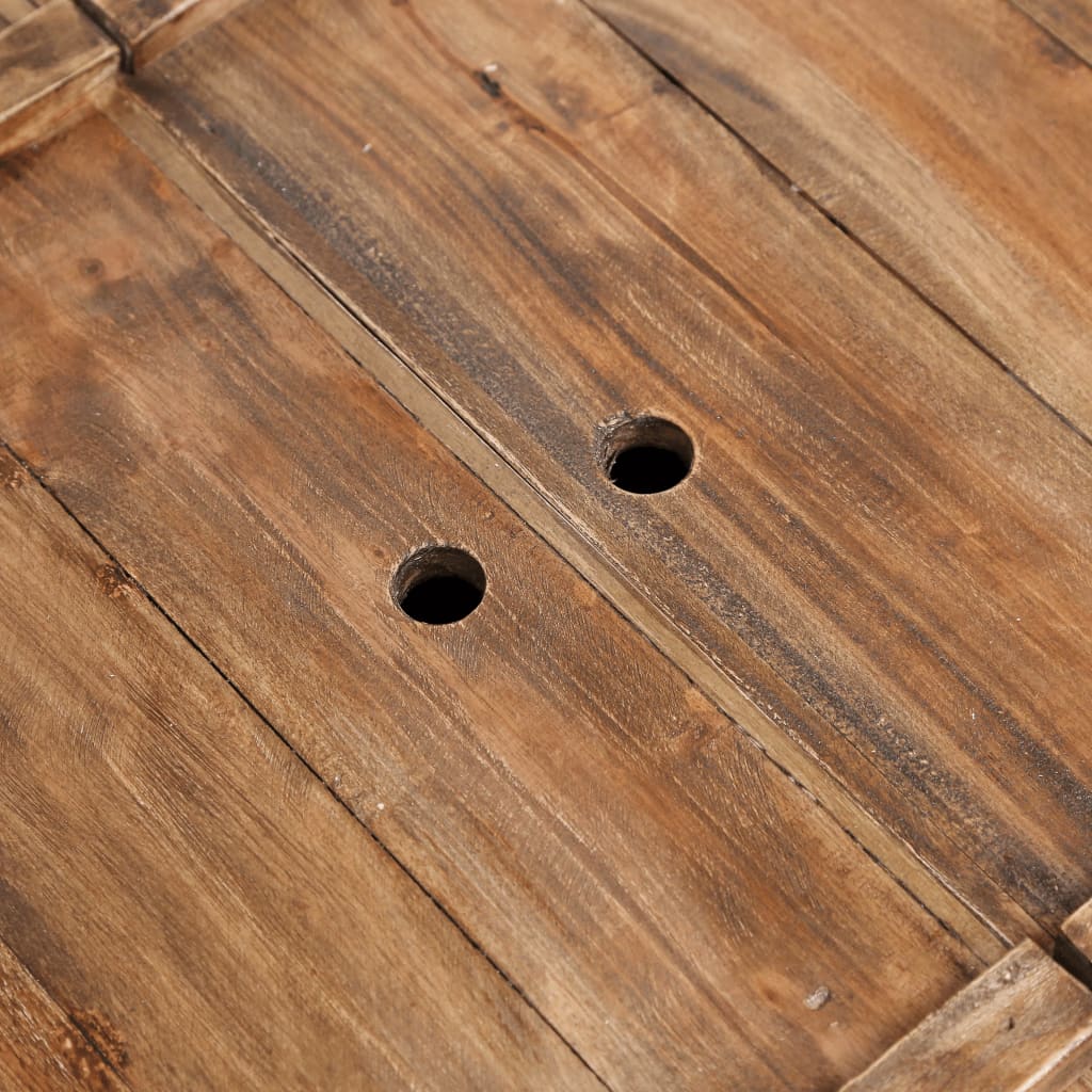 vidaXL Mesa de centro de madera maciza reciclada 65x65x38 cm