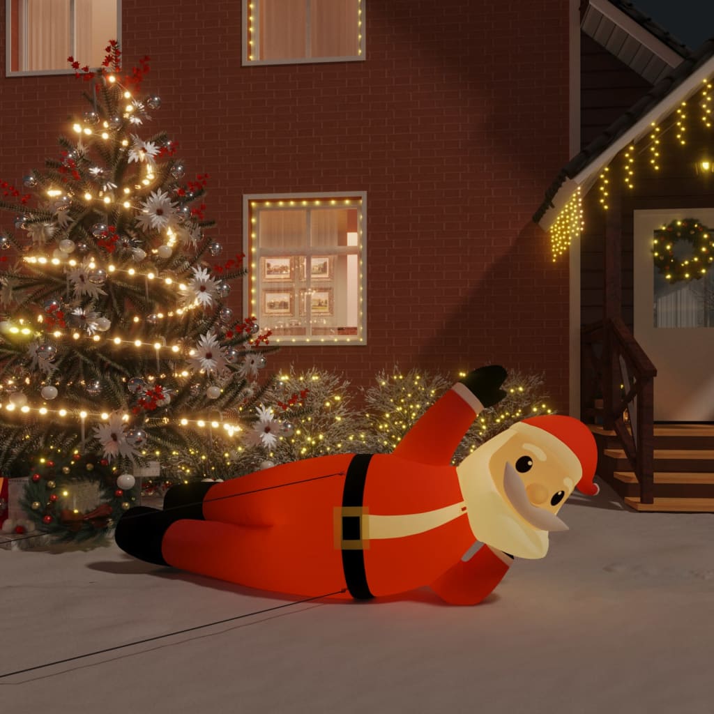 vidaXL Papá Noel inflable de Navidad con luces LED 160 cm