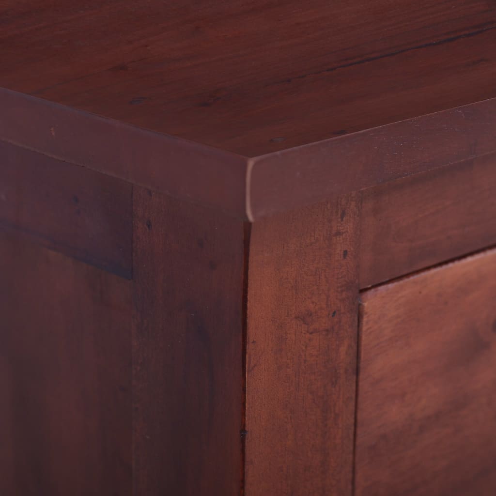 vidaXL Mueble para TV marrón clásico madera maciza caoba 100x30x45 cm