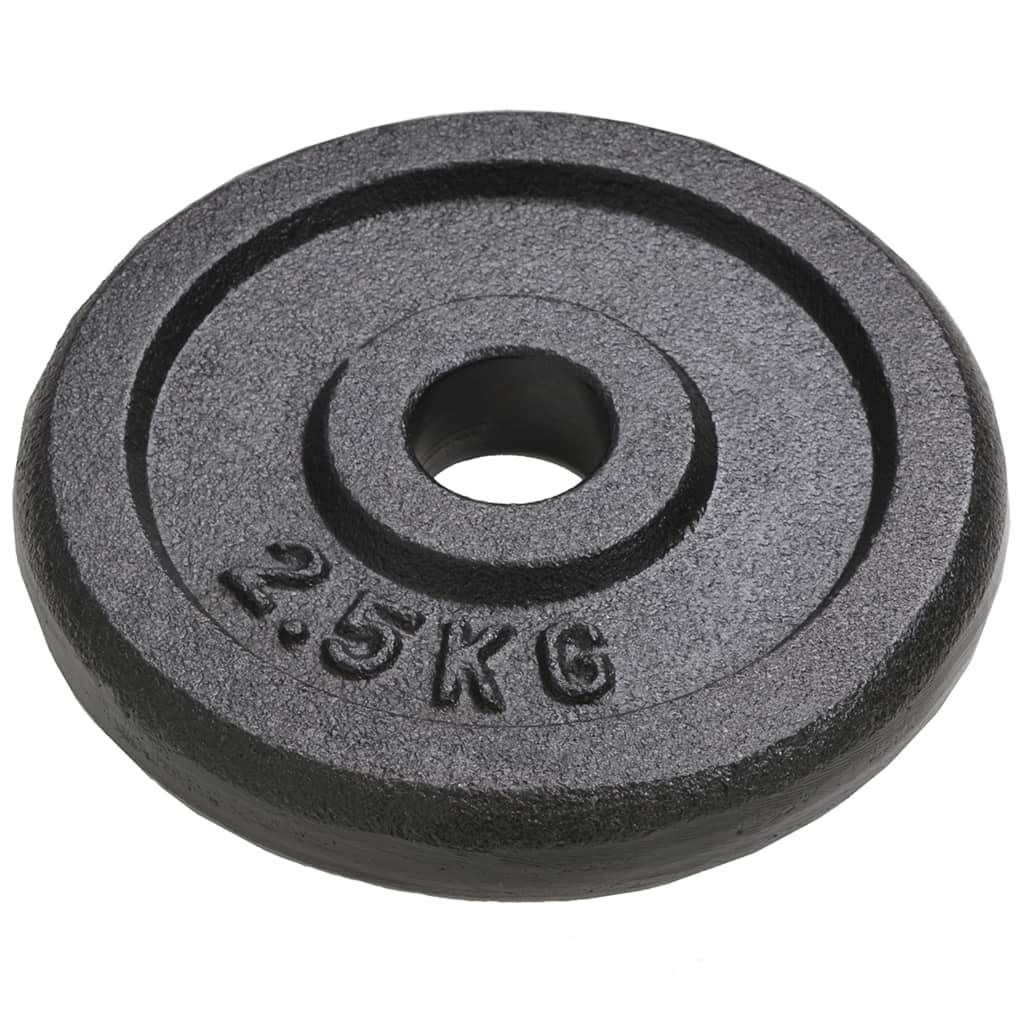 vidaXL Discos de pesas de hierro fundido 8 piezas 2,5 kg