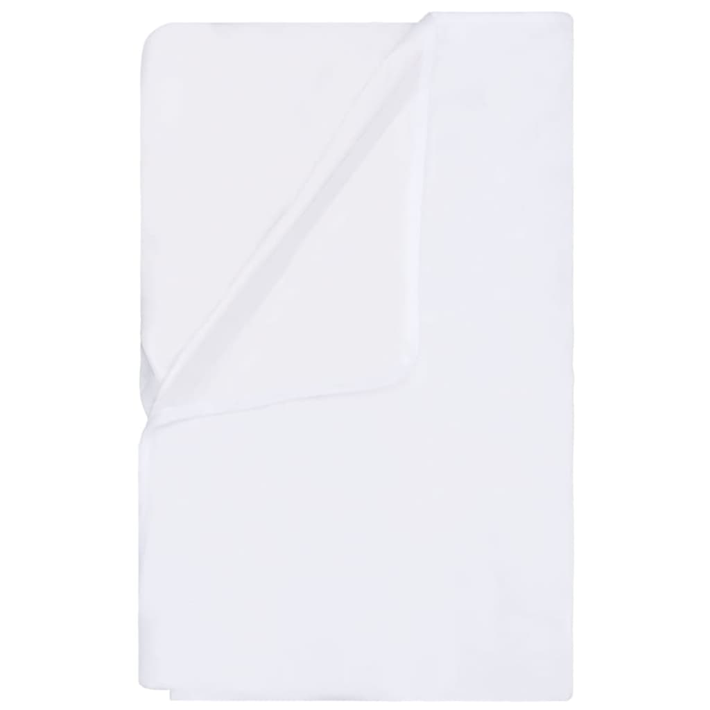 vidaXL Protector de colchón impermeable 2 uds algodón blanco 90x200 cm