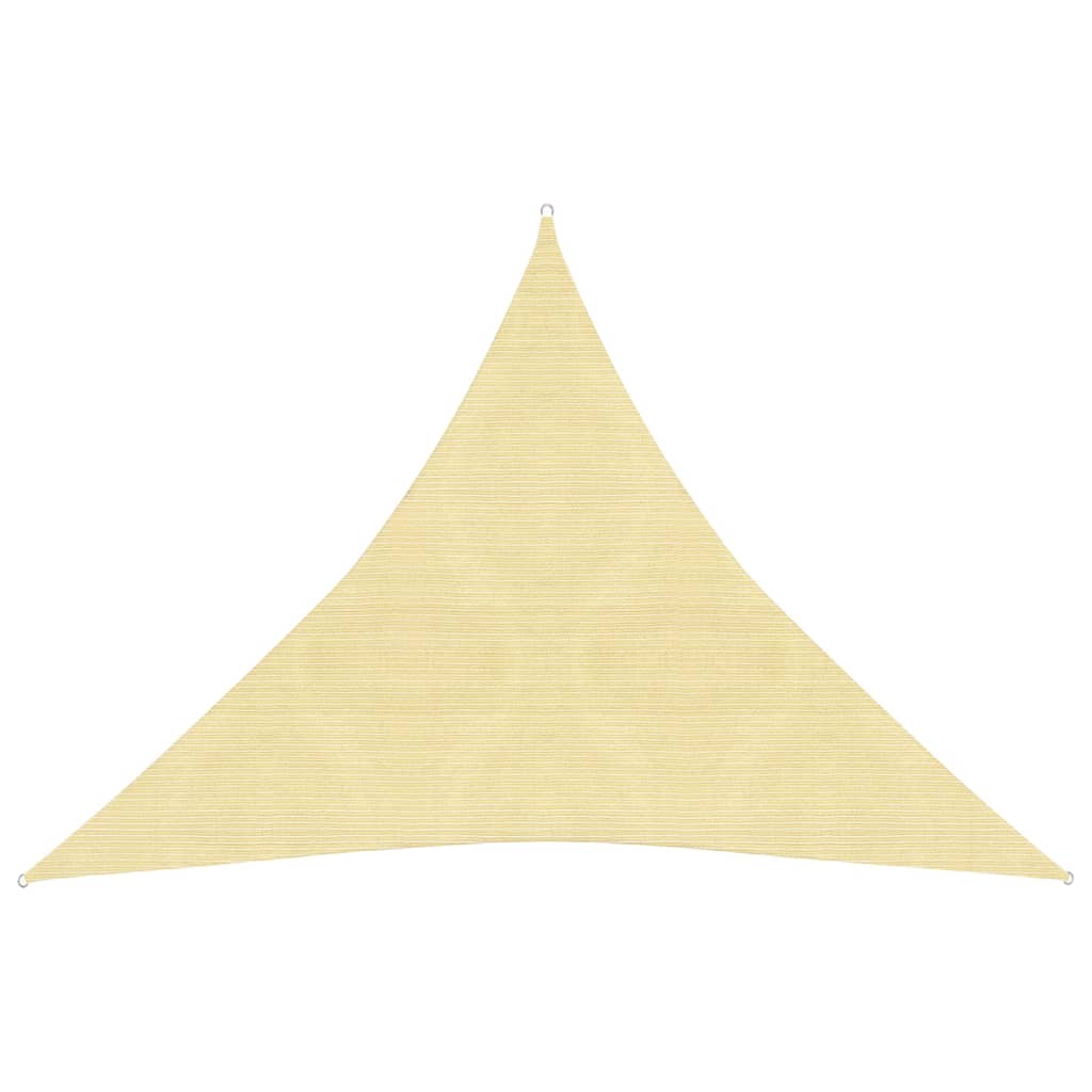 vidaXL Toldo de vela triangular HDPE 3,6x3,6x3,6 m beige