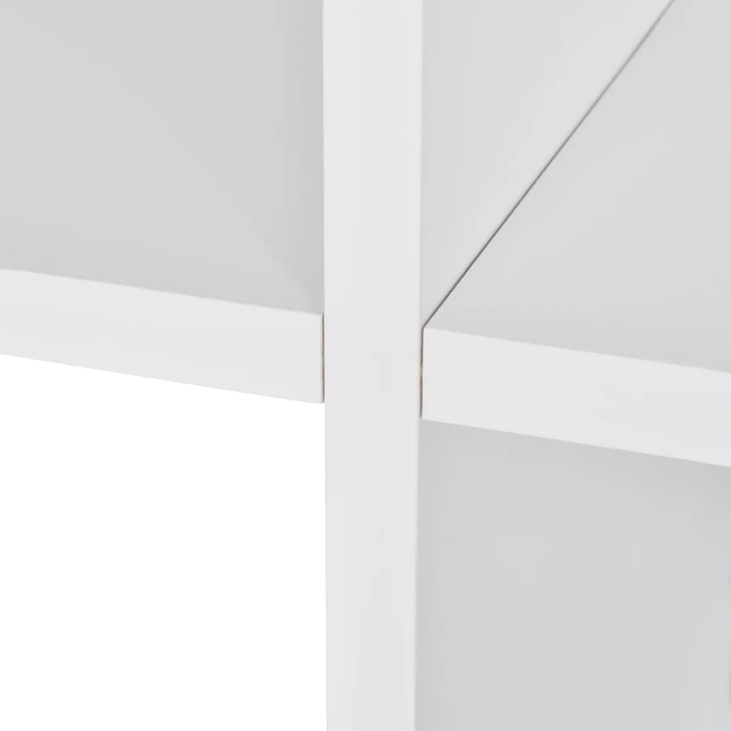 vidaXL Estantería librería en forma de escalera 107 cm blanca