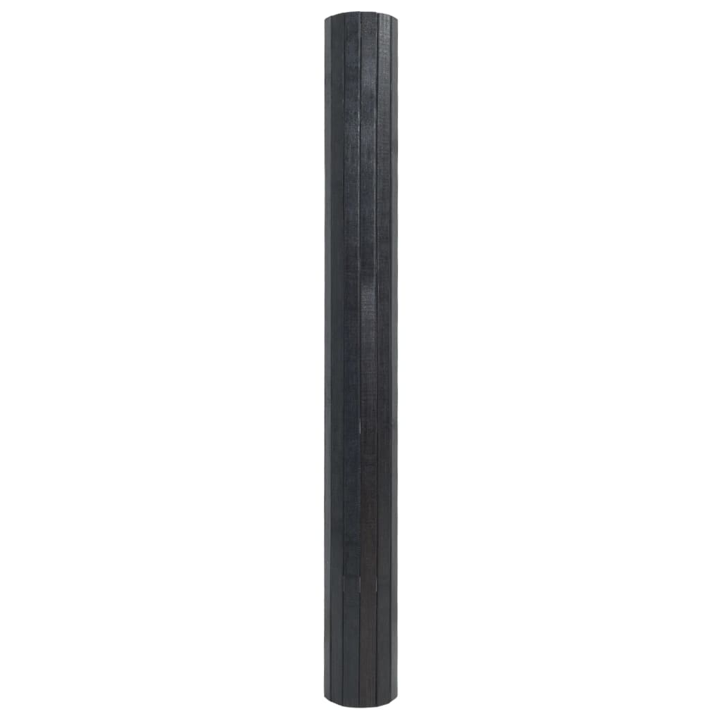 vidaXL Alfombra rectangular bambú gris 70x200 cm