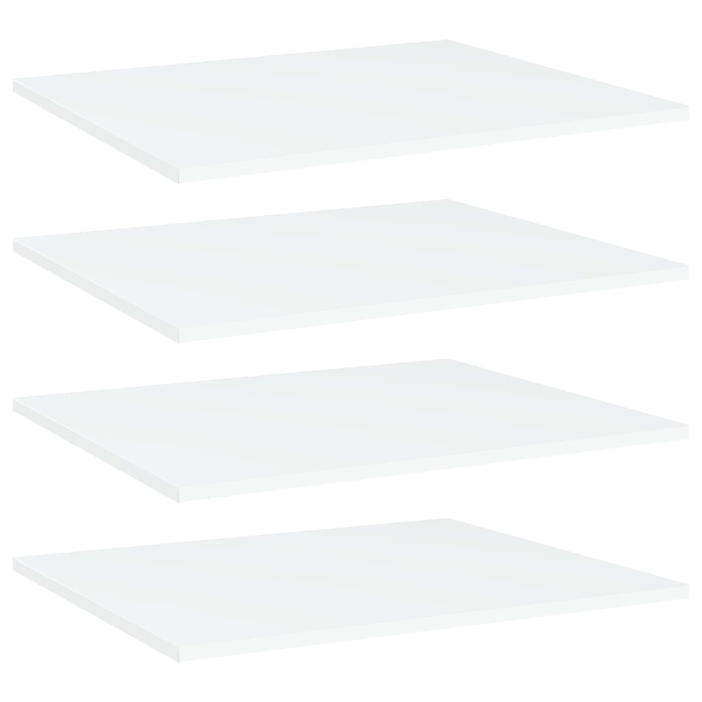 vidaXL Estantes para estantería 4 uds contrachapada blanco 60x50x1,5cm
