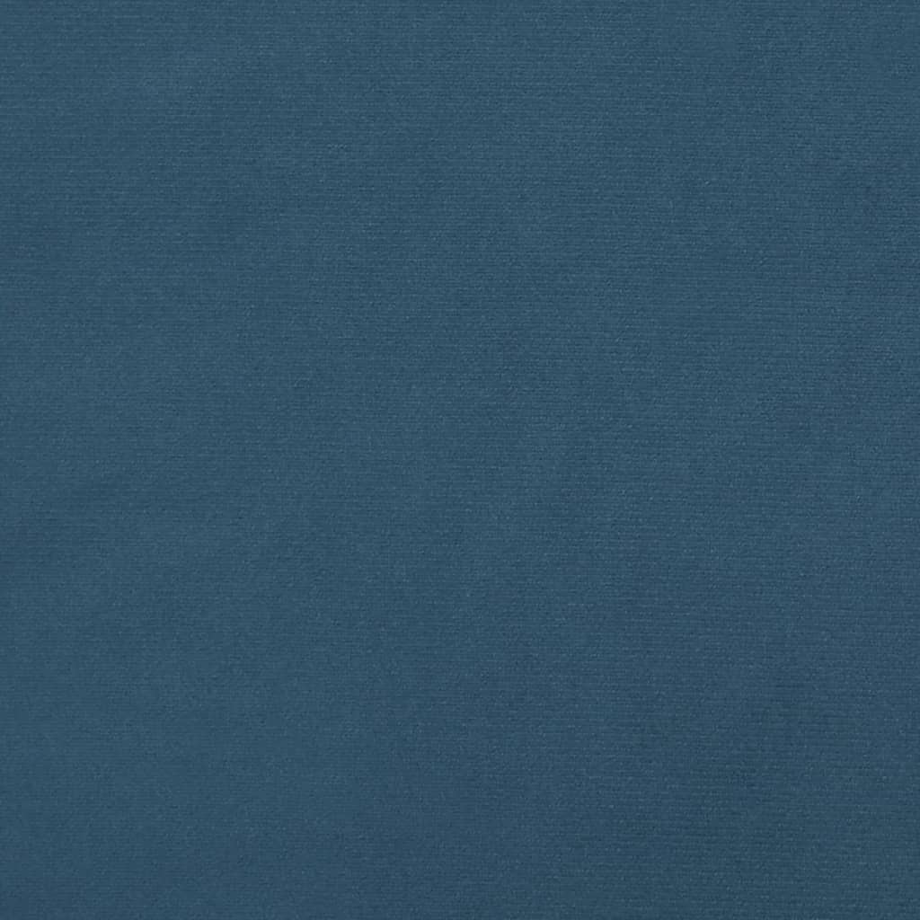 vidaXL Colchón muelles ensacados terciopelo azul oscuro 100x200x20 cm