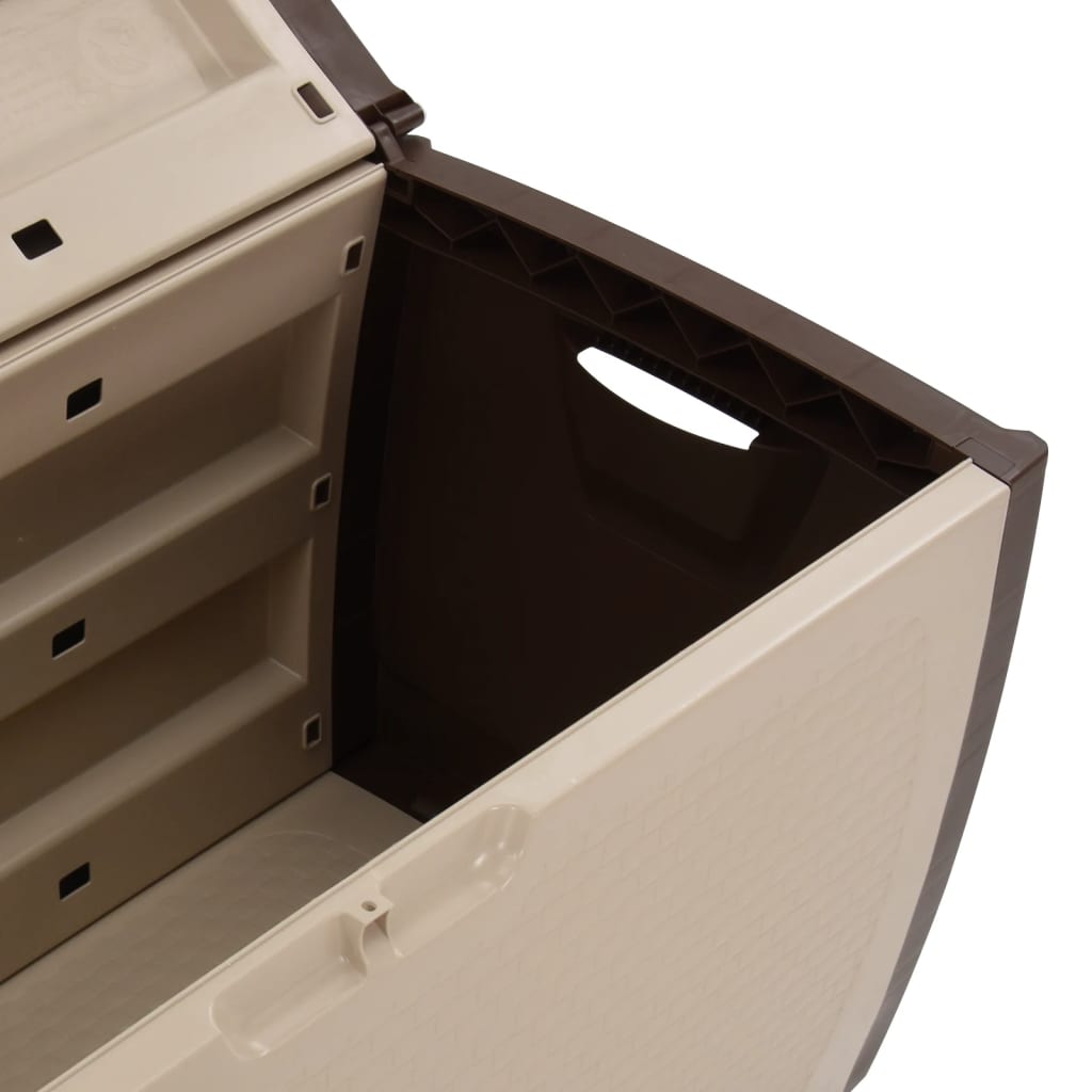 vidaXL Caja de almacenamiento beige y marrón 122x56x63 cm