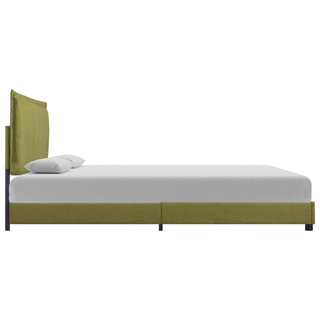 vidaXL Estructura de cama de tela verde 120x200 cm