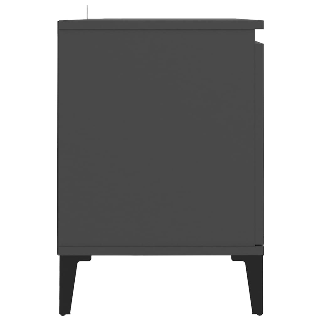 vidaXL Mueble de TV con patas de metal gris 103,5x35x50 cm