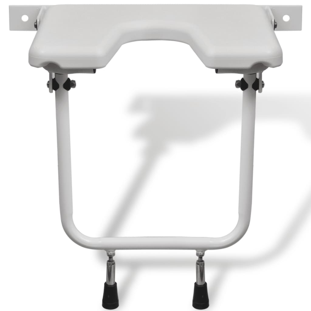 vidaXL asiento de ducha abatible de aluminio (Blanco)