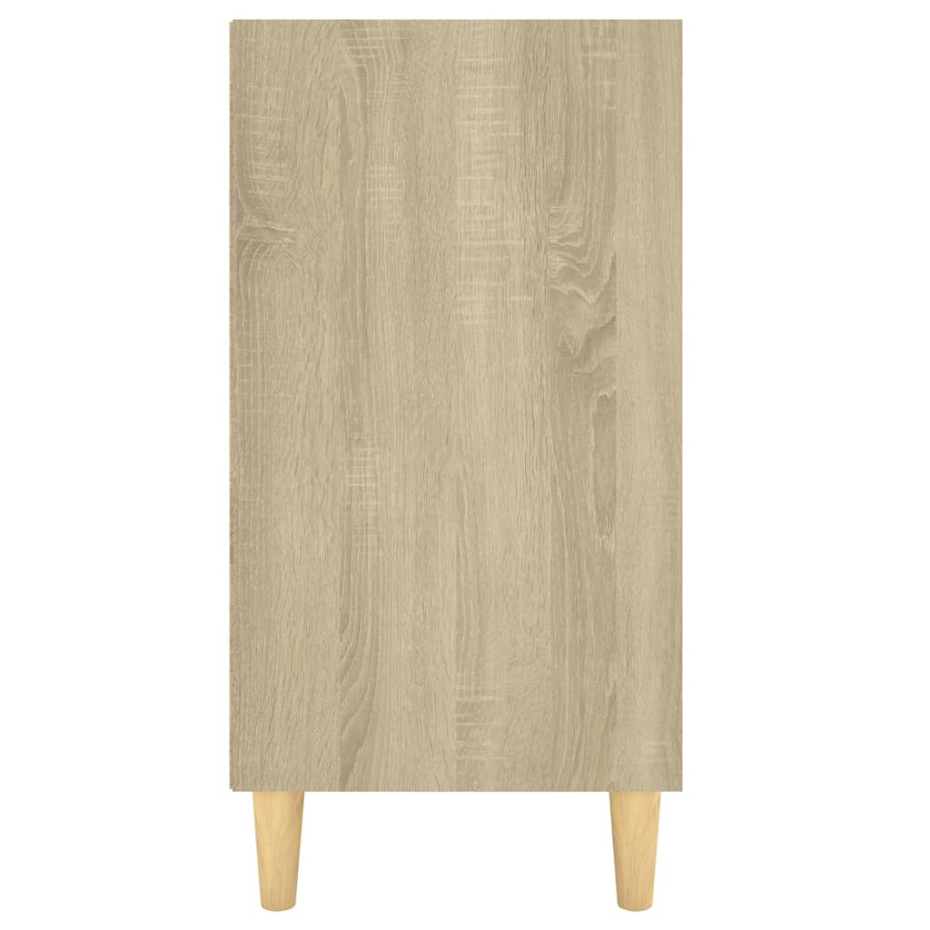 vidaXL Aparador de madera contrachapada blanco y roble 103,5x35x70 cm