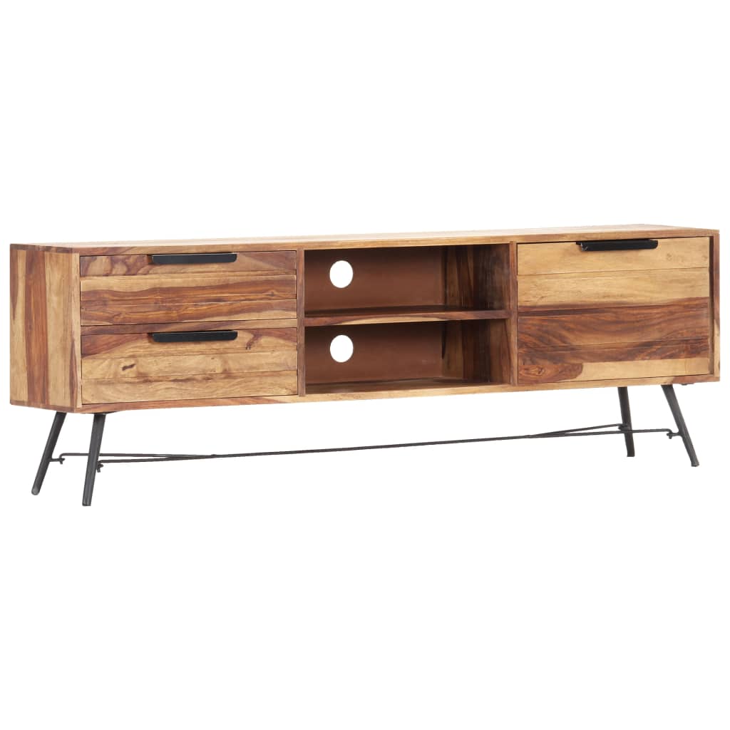 vidaXL Mueble para TV de madera maciza de sheesham 140x28x47 cm