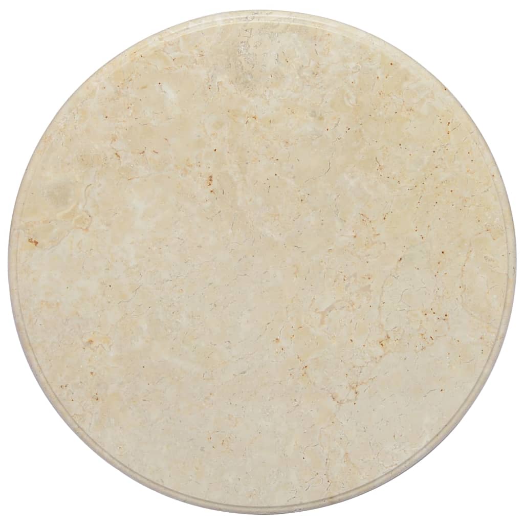 vidaXL Tablero para mesa mármol color crema Ø60x2,5 cm