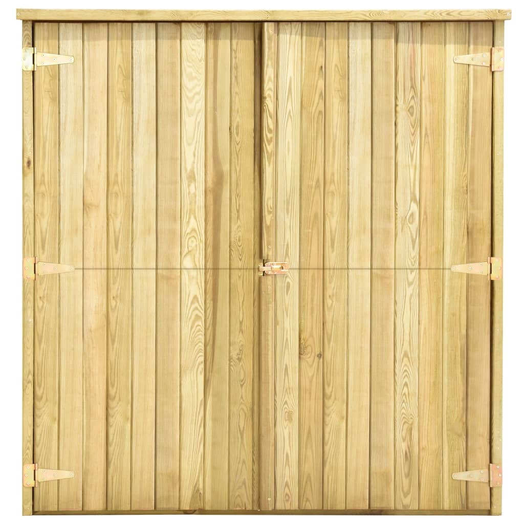 vidaXL Caseta herramientas jardín madera pino impregnada 163x50x171 cm