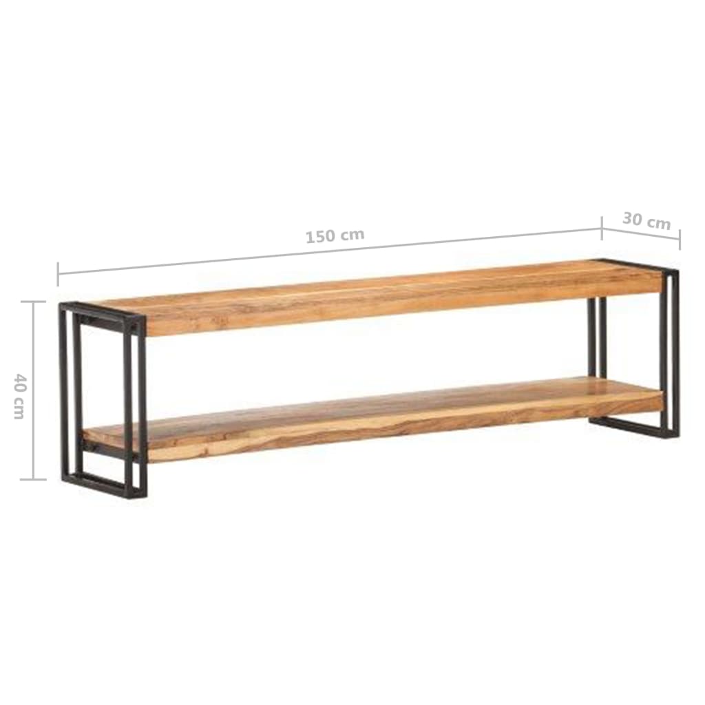 vidaXL Mueble de TV de madera maciza de acacia 150x30x40 cm