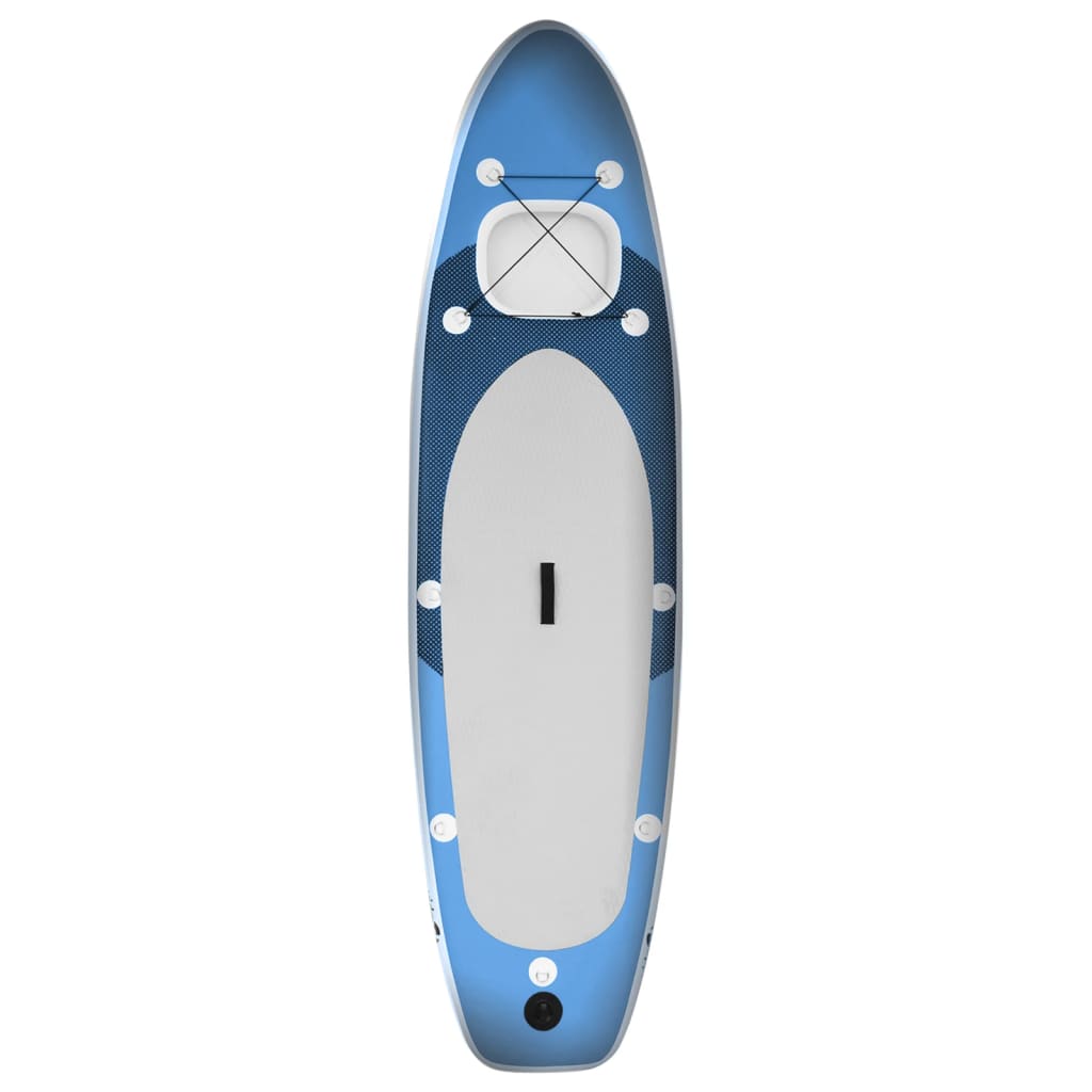 vidaXL Set de tabla de paddle surf hinchable azul marino 330x76x10 cm