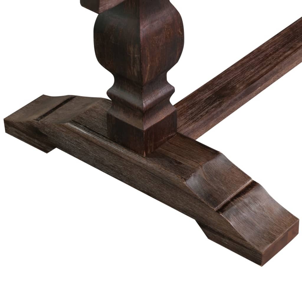 vidaXL Mesa plegable de pedestal doble madera de acacia 180x80x75 cm