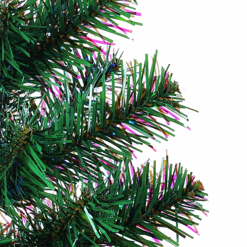 vidaXL Árbol de Navidad artificial puntas iridiscentes PVC verde 240cm