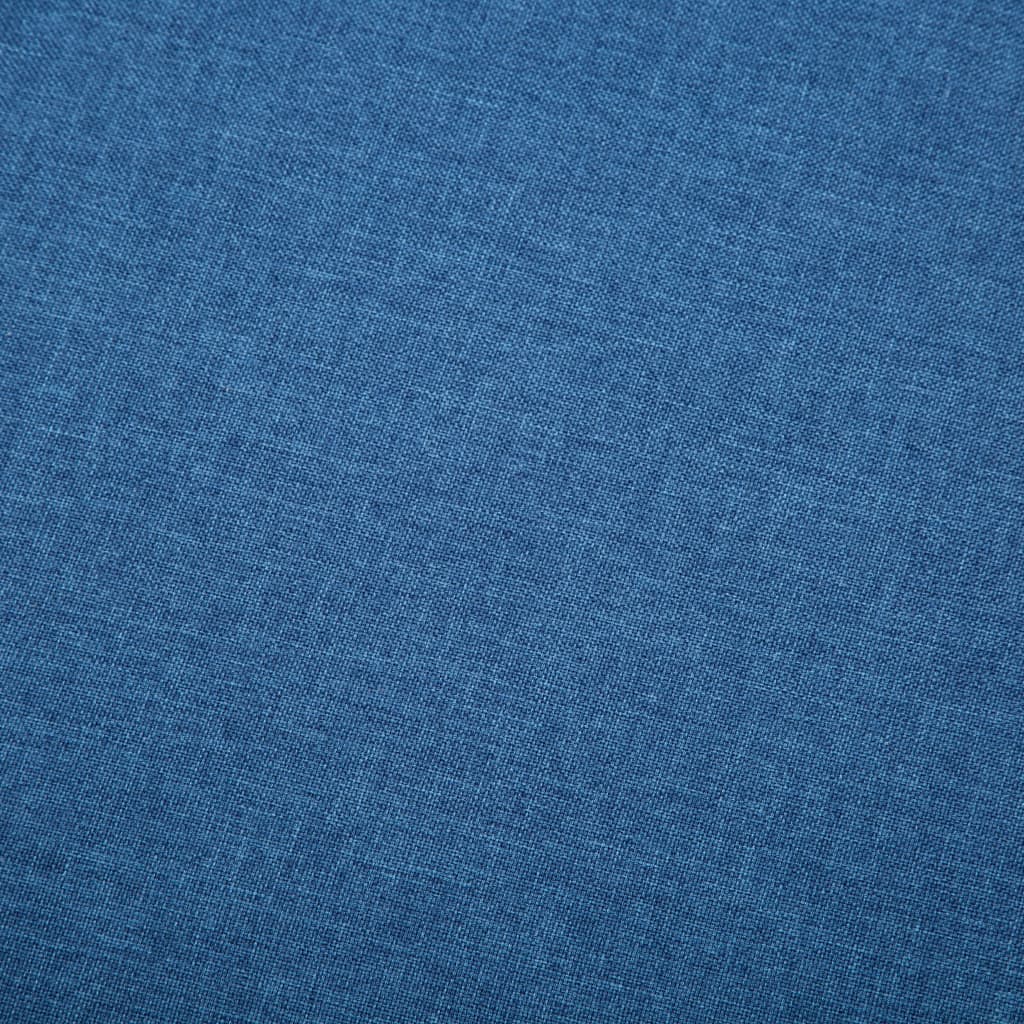 vidaXL Sofá de 3 plazas tapizado de tela azul 172x70x82 cm