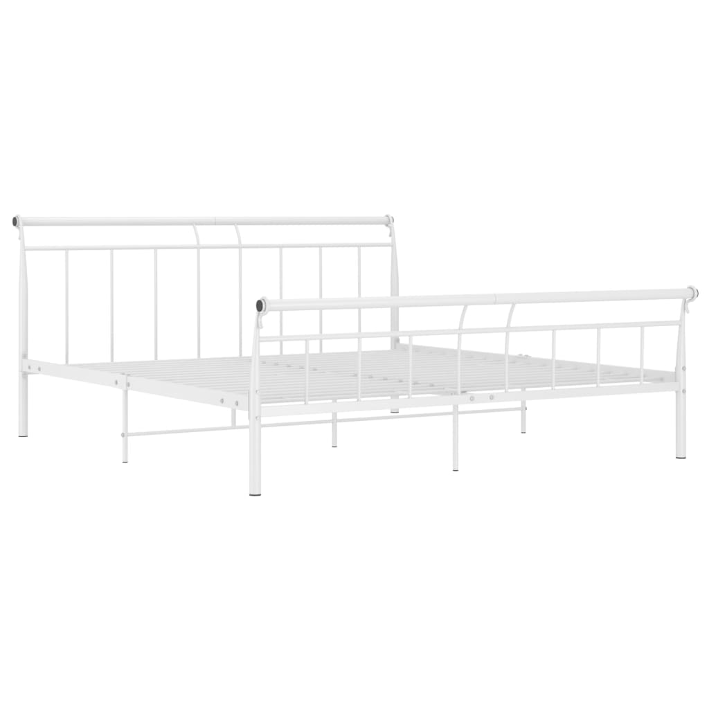 vidaXL Estructura de cama de metal blanco 180x200 cm