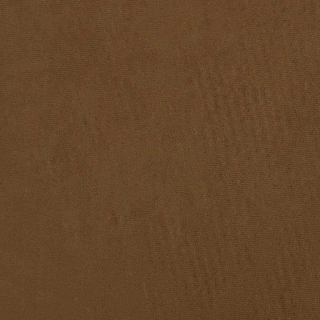 vidaXL Silla de comedor giratoria de terciopelo marrón