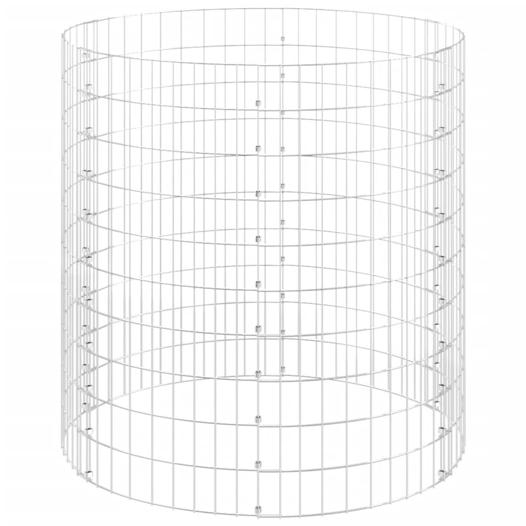 vidaXL Compostador de jardín acero galvanizado Ø100x100 cm