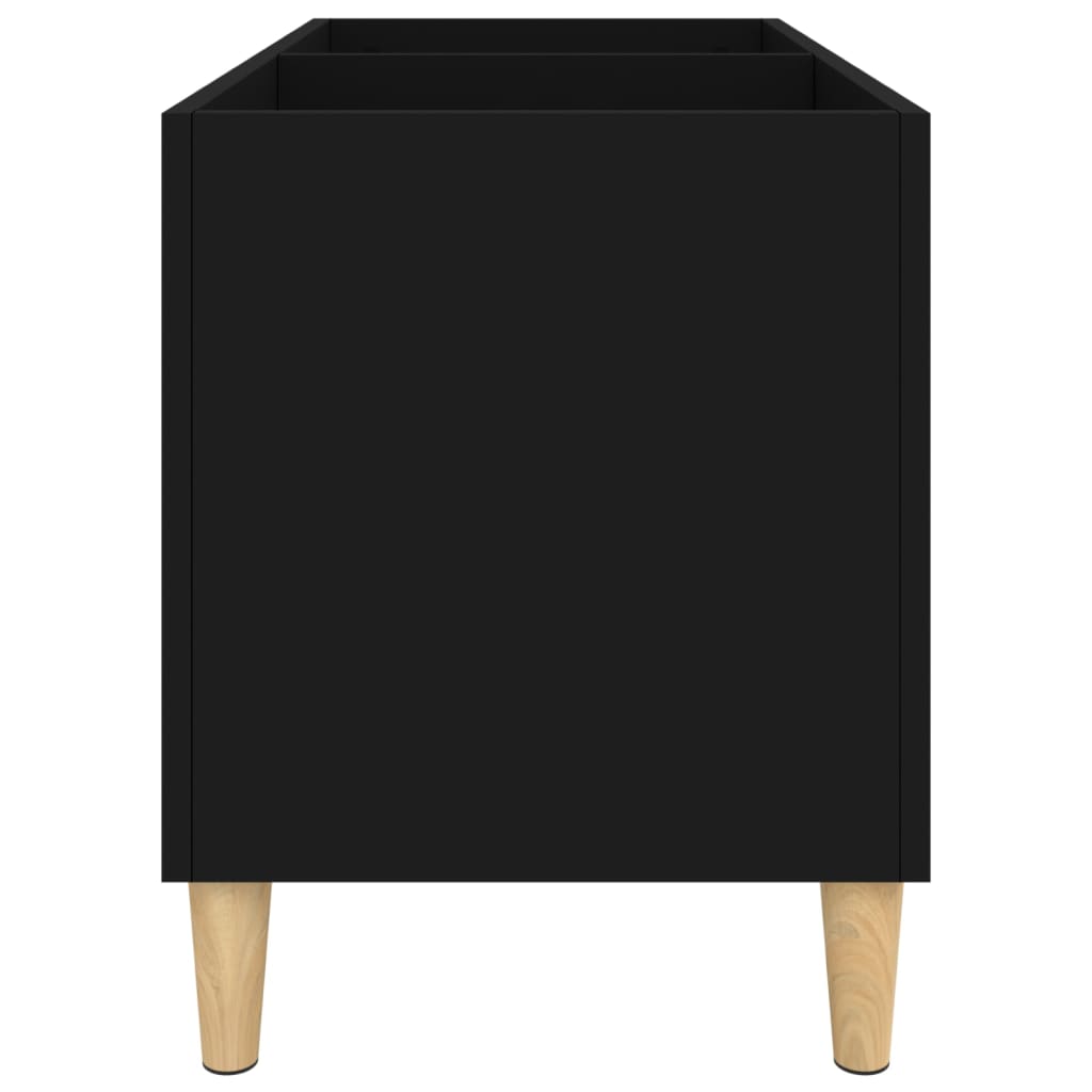 vidaXL Mueble para discos madera contrachapada negro 74,5x38x48 cm