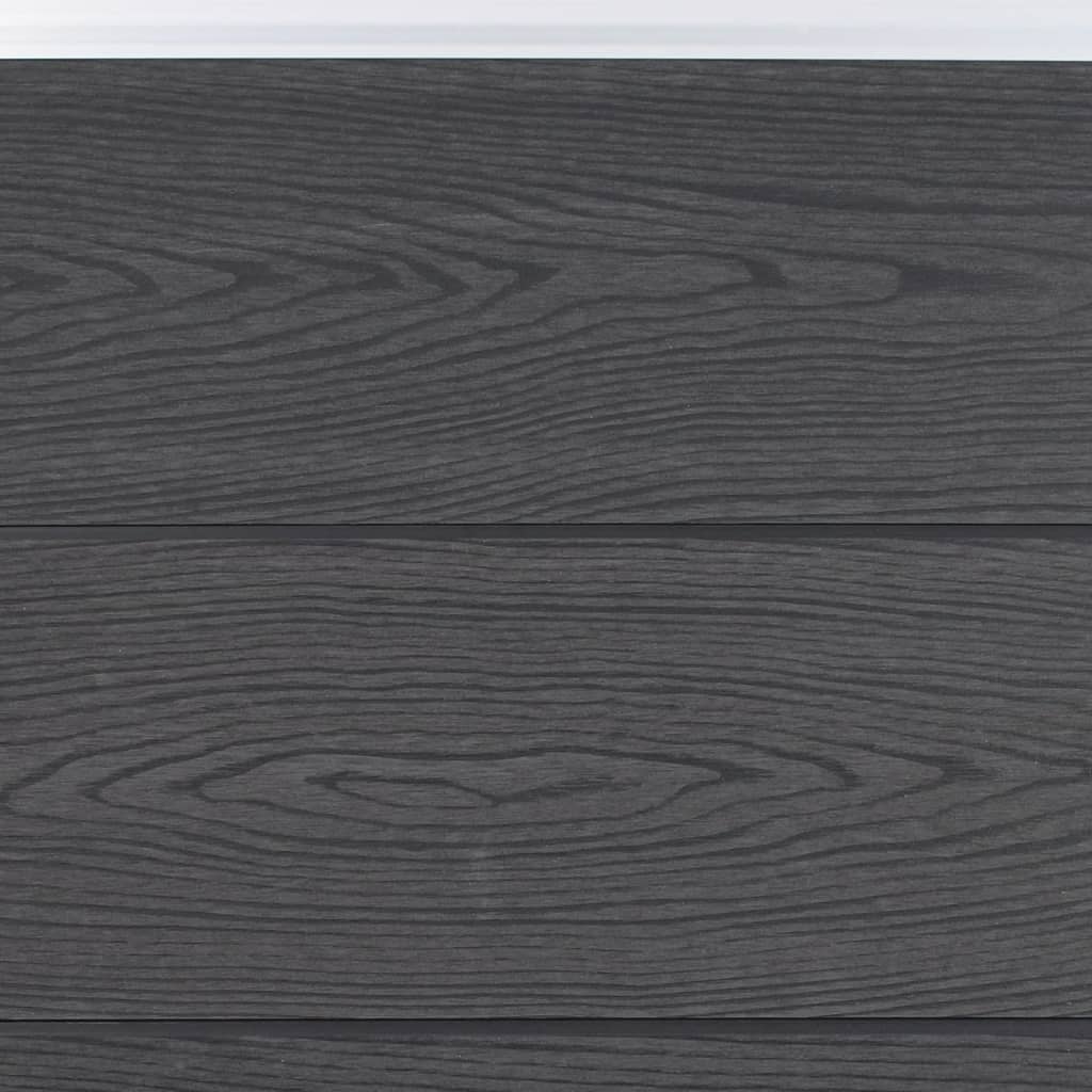 vidaXL Juego de paneles de valla WPC gris 180x186 cm