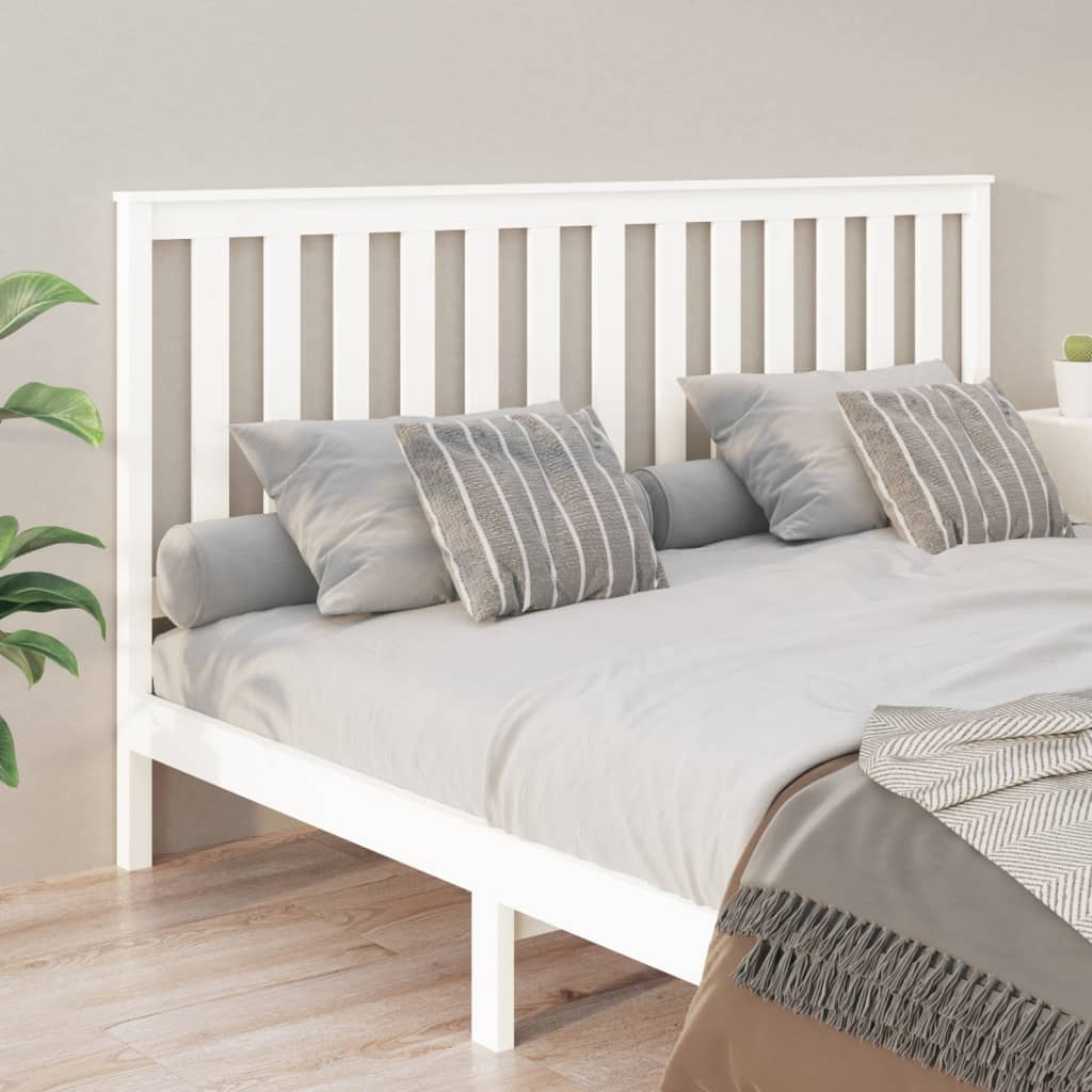 vidaXL Cabecero de cama madera maciza de pino blanco 186x6x101 cm