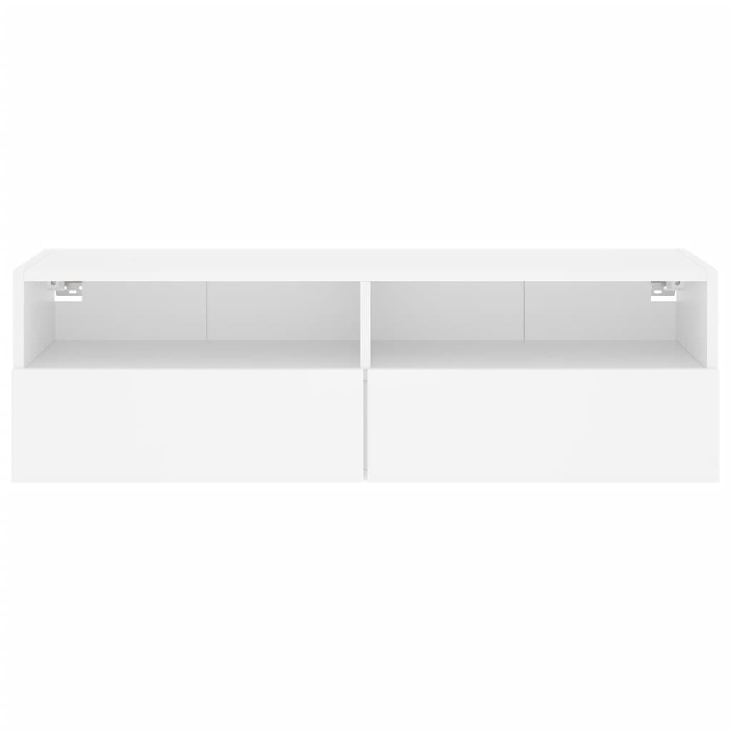 vidaXL Mueble de pared para TV madera ingeniería blanco 100x30x30 cm