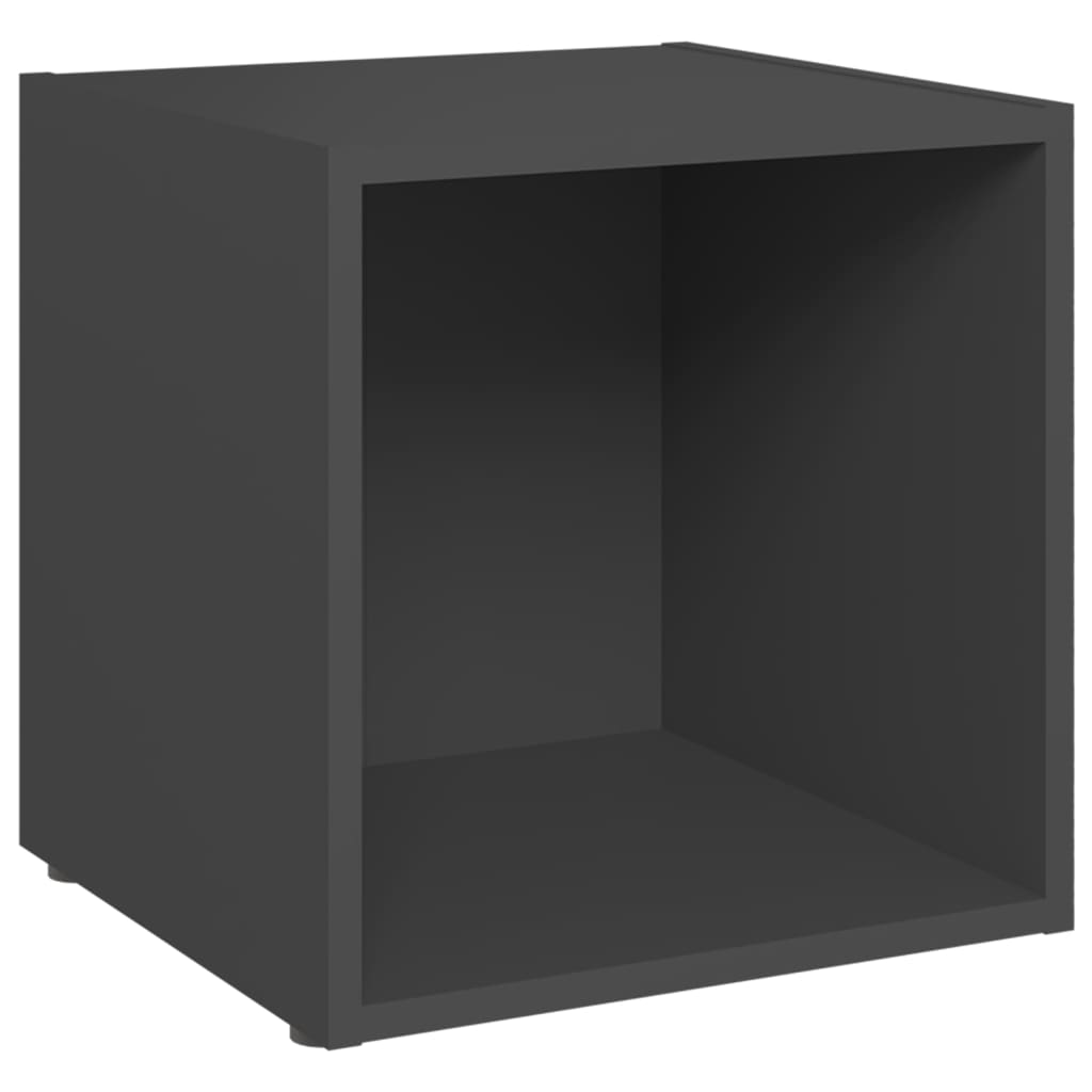 vidaXL Mueble para TV madera contrachapada gris 37x35x37 cm
