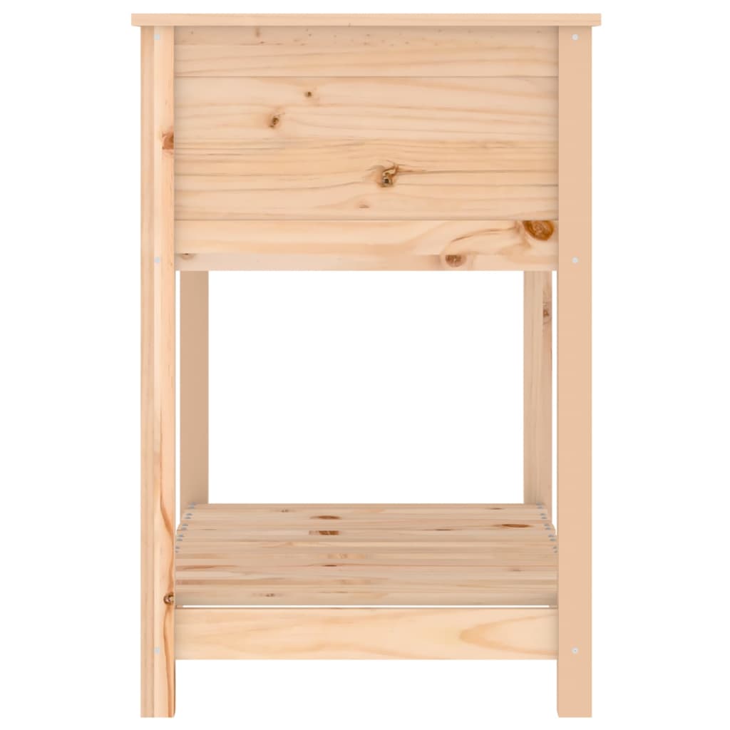 vidaXL Jardinera con estante de madera maciza de pino 82,5x54x81 cm